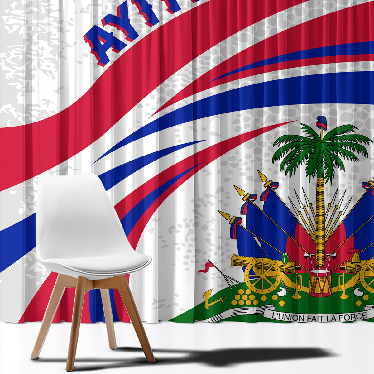 Haiti Independence Anniversary Window Curtain Ayiti Basic Style - Wonder Print Shop
