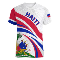 Haiti Independence Anniversary Women V Neck T Shirt Ayiti Basic Style - Wonder Print Shop
