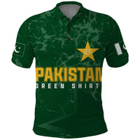 Personalised Pakistan Women Cricket Polo Shirt Marble Patterns - Wonder Print Shop