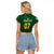 Personalised Pakistan Women Cricket Raglan Cropped T Shirt Marble Patterns - Wonder Print Shop