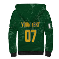Personalised Pakistan Women Cricket Sherpa Hoodie Marble Patterns - Wonder Print Shop