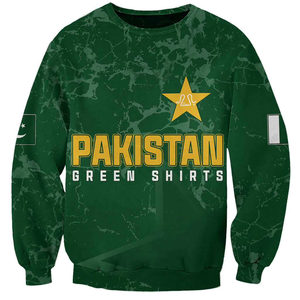 Personalised Pakistan Women Cricket Sweatshirt Marble Patterns - Wonder Print Shop