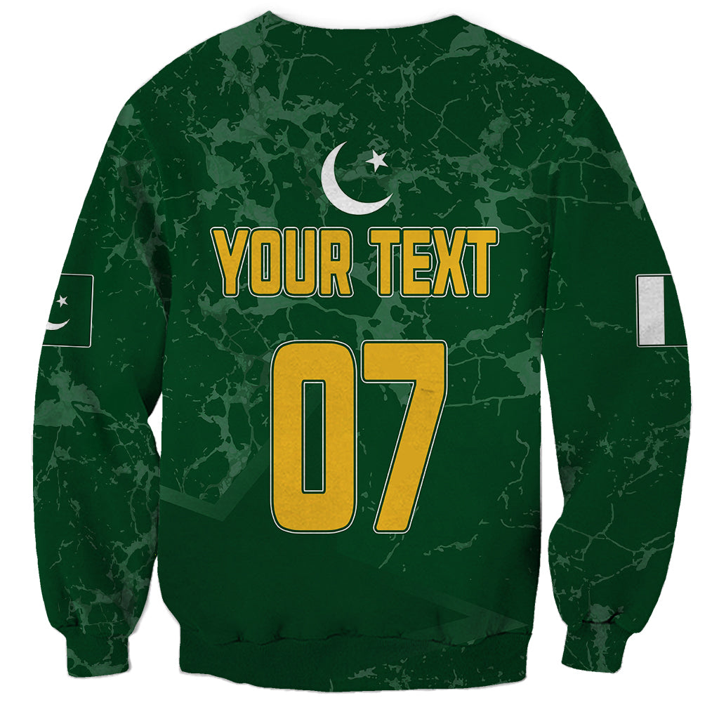 Personalised Pakistan Women Cricket Sweatshirt Marble Patterns - Wonder Print Shop