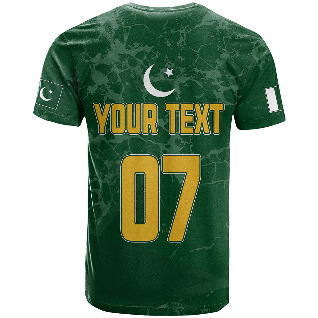 Personalised Pakistan Women Cricket T Shirt Marble Patterns - Wonder Print Shop