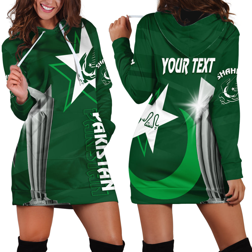 Personalised Pakistan Women Cricket Hoodie Dress World Cup T20 Eagle Symbol - Wonder Print Shop