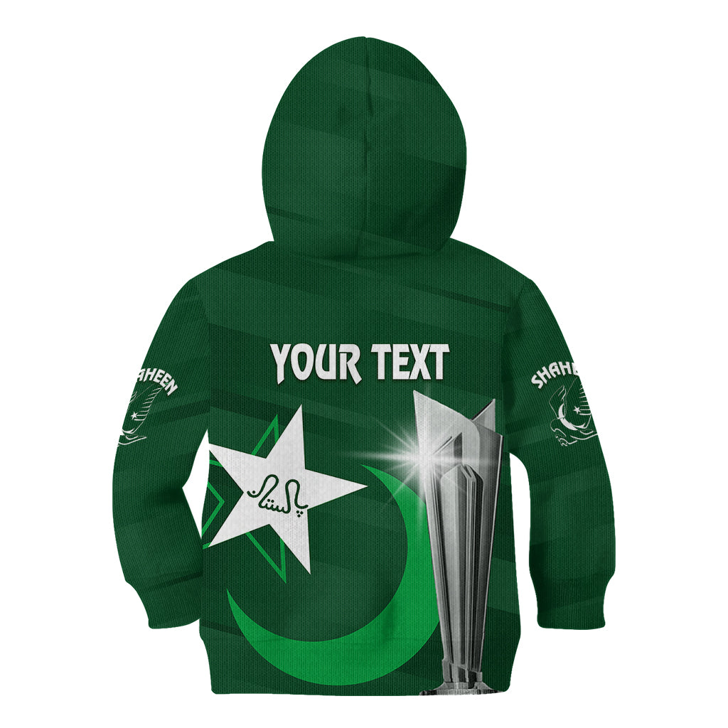 Personalised Pakistan Women Cricket Kid Hoodie World Cup T20 Eagle Symbol - Wonder Print Shop