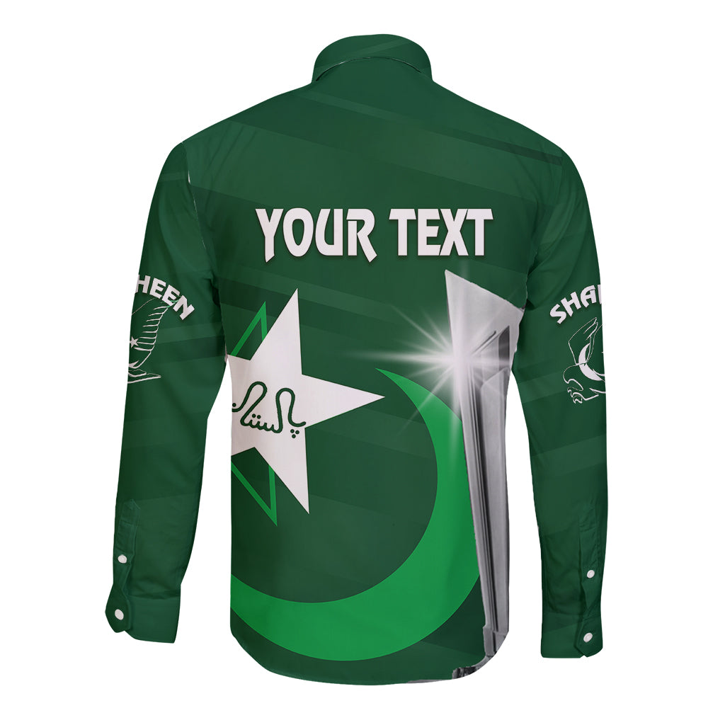 Personalised Pakistan Women Cricket Long Sleeve Button Shirt World Cup T20 Eagle Symbol - Wonder Print Shop