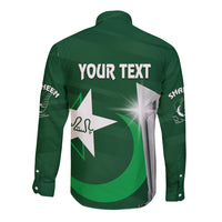 Personalised Pakistan Women Cricket Long Sleeve Button Shirt World Cup T20 Eagle Symbol - Wonder Print Shop