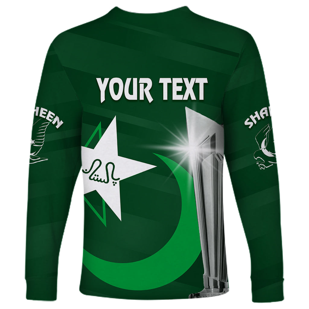 Personalised Pakistan Women Cricket Long Sleeve Shirt World Cup T20 Eagle Symbol - Wonder Print Shop