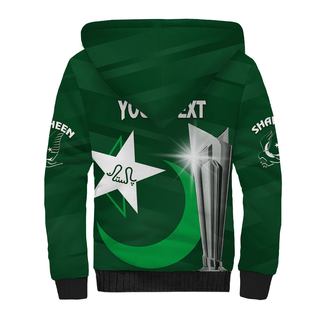 Personalised Pakistan Women Cricket Sherpa Hoodie World Cup T20 Eagle Symbol - Wonder Print Shop