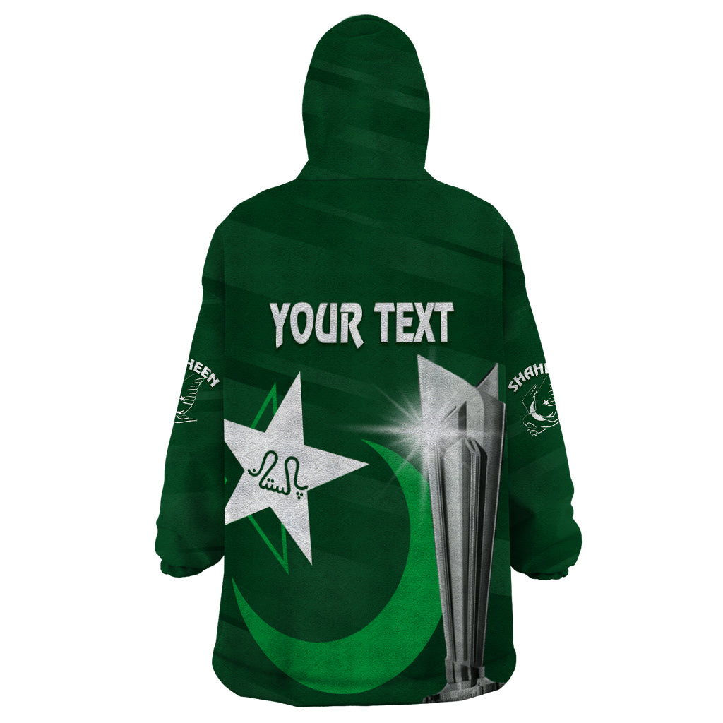 Personalised Pakistan Women Cricket Wearable Blanket Hoodie World Cup T20 Eagle Symbol - Wonder Print Shop
