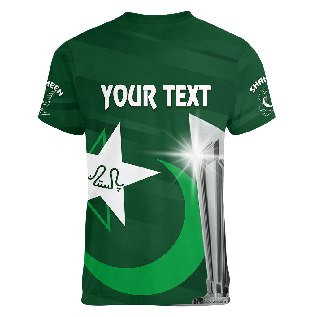 Personalised Pakistan Women Cricket Women V Neck T Shirt World Cup T20 Eagle Symbol - Wonder Print Shop