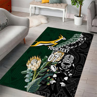 Custom South Africa Mix New Zealand Rugby 2023 Area Rug World Cup Greatest Rivalry LT7 - Wonder Print Shop