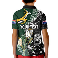 Custom South Africa Mix New Zealand Rugby 2023 Kid Polo Shirt World Cup Greatest Rivalry - Wonder Print Shop