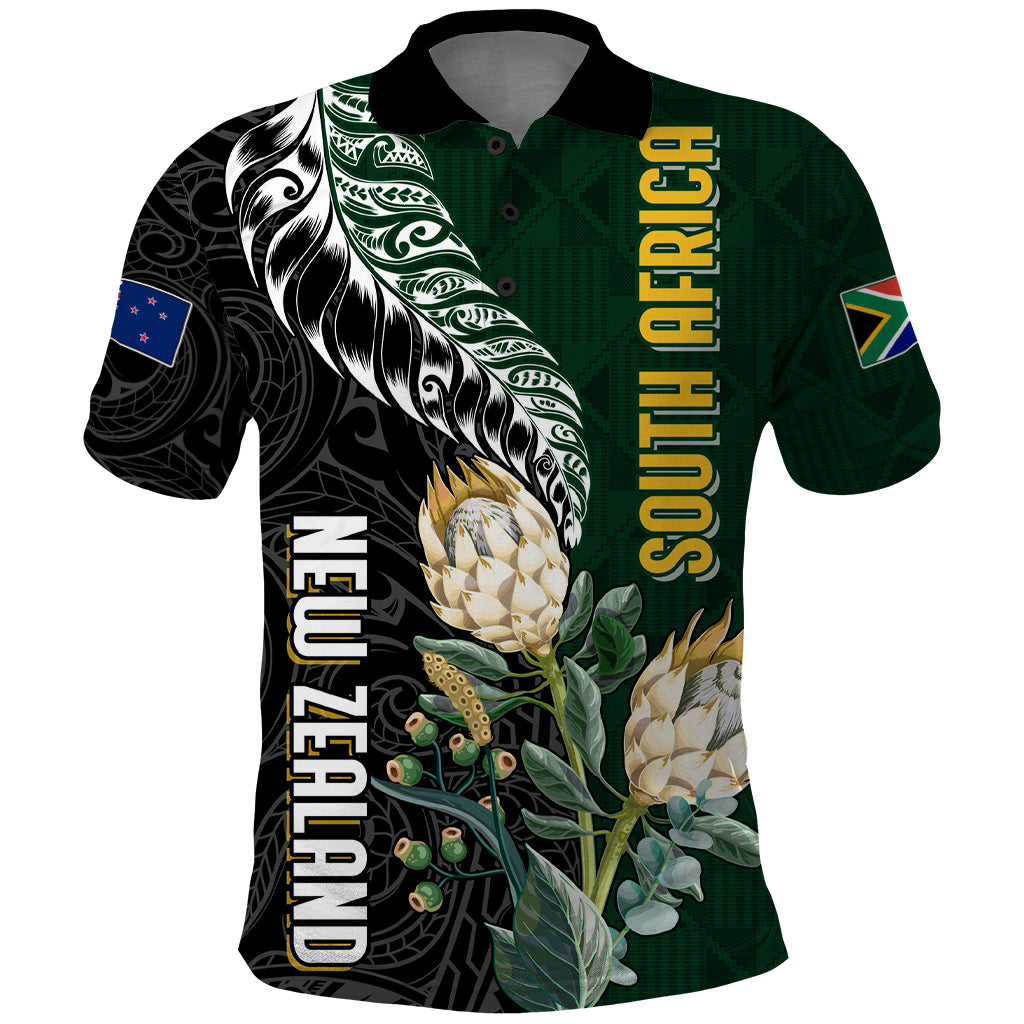 Custom South Africa Mix New Zealand Rugby 2023 Polo Shirt World Cup Greatest Rivalry - Wonder Print Shop