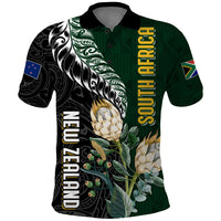 Custom South Africa Mix New Zealand Rugby 2023 Polo Shirt World Cup Greatest Rivalry - Wonder Print Shop
