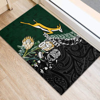 Custom South Africa Mix New Zealand Rugby 2023 Rubber Doormat World Cup Greatest Rivalry - Wonder Print Shop
