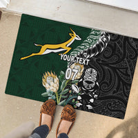 Custom South Africa Mix New Zealand Rugby 2023 Rubber Doormat World Cup Greatest Rivalry - Wonder Print Shop
