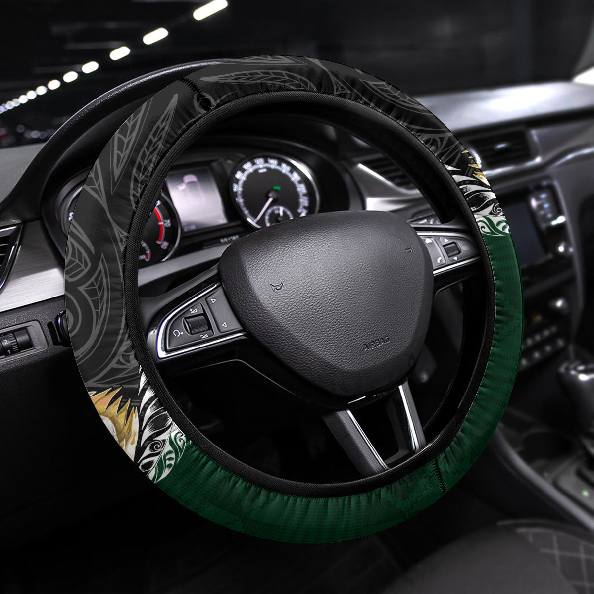 South Africa Mix New Zealand Rugby 2023 Steering Wheel Cover World Cup Greatest Rivalry - Wonder Print Shop