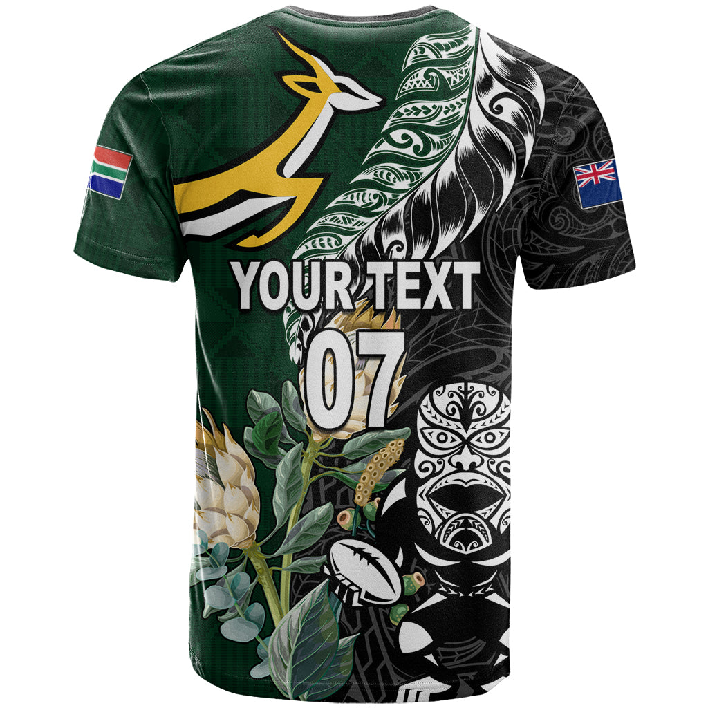 Custom South Africa Mix New Zealand Rugby 2023 T Shirt World Cup Greatest Rivalry - Wonder Print Shop