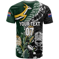 Custom South Africa Mix New Zealand Rugby 2023 T Shirt World Cup Greatest Rivalry - Wonder Print Shop