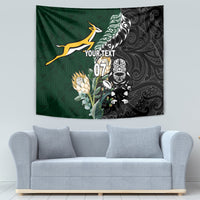 Custom South Africa Mix New Zealand Rugby 2023 Tapestry World Cup Greatest Rivalry - Wonder Print Shop