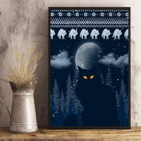 Yule Cat Christmas Canvas Wall Art Jolakotturinn Snowy Night LT7 - Wonder Print Shop
