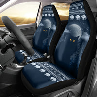 Yule Cat Christmas Car Seat Cover Jolakotturinn Snowy Night LT7 - Wonder Print Shop