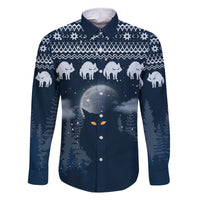 Yule Cat Christmas Family Matching Mermaid Dress and Hawaiian Shirt Jolakotturinn Snowy Night LT7 - Wonder Print Shop