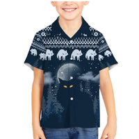 Yule Cat Christmas Family Matching Mermaid Dress and Hawaiian Shirt Jolakotturinn Snowy Night LT7 - Wonder Print Shop