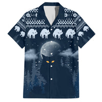 Yule Cat Christmas Hawaiian Shirt Jolakotturinn Snowy Night - Wonder Print Shop
