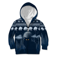 Yule Cat Christmas Kid Hoodie Jolakotturinn Snowy Night - Wonder Print Shop