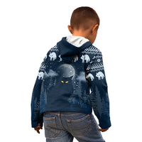 Yule Cat Christmas Kid Hoodie Jolakotturinn Snowy Night - Wonder Print Shop