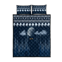 Yule Cat Christmas Quilt Bed Set Jolakotturinn Snowy Night - Wonder Print Shop