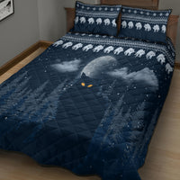 Yule Cat Christmas Quilt Bed Set Jolakotturinn Snowy Night - Wonder Print Shop