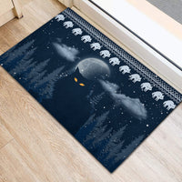 Yule Cat Christmas Rubber Doormat Jolakotturinn Snowy Night - Wonder Print Shop