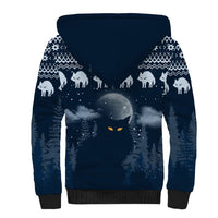 Yule Cat Christmas Sherpa Hoodie Jolakotturinn Snowy Night - Wonder Print Shop