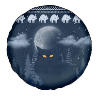 Yule Cat Christmas Spare Tire Cover Jolakotturinn Snowy Night - Wonder Print Shop