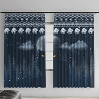 Yule Cat Christmas Window Curtain Jolakotturinn Snowy Night - Wonder Print Shop