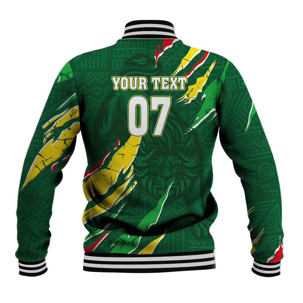 Custom Senegal Football Baseball Jacket Nations Cup 2024 Tranga Lions LT7 - Wonder Print Shop