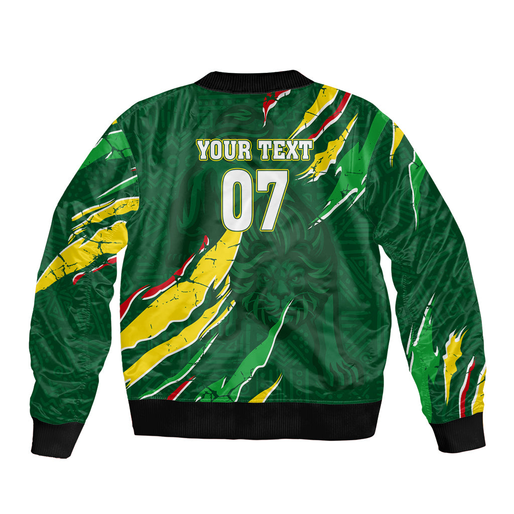 Custom Senegal Football Bomber Jacket Nations Cup 2024 Tranga Lions LT7 - Wonder Print Shop