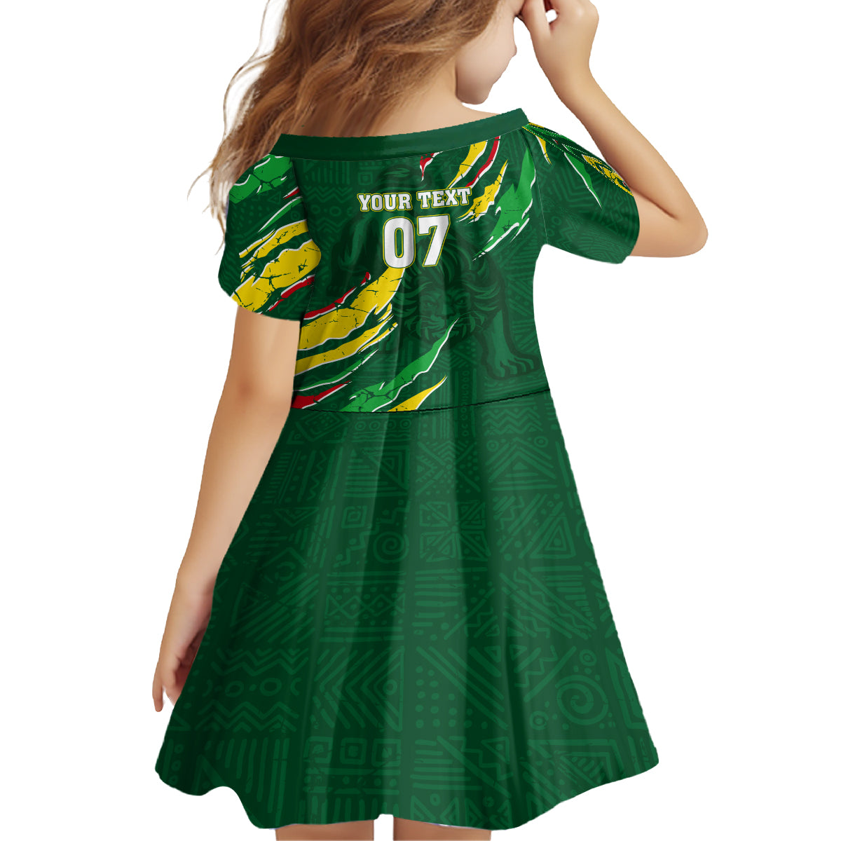 Custom Senegal Football Family Matching Off Shoulder Long Sleeve Dress and Hawaiian Shirt Nations Cup 2024 Tranga Lions - Wonder Print Shop