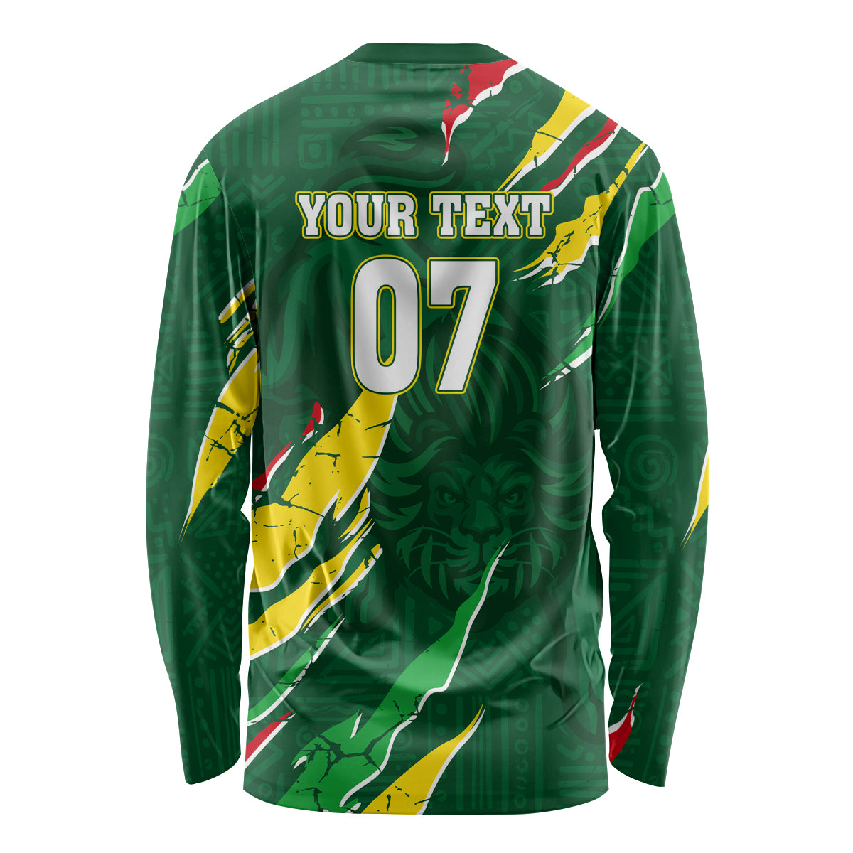 Custom Senegal Football Long Sleeve Shirt Nations Cup 2024 Tranga Lions - Wonder Print Shop