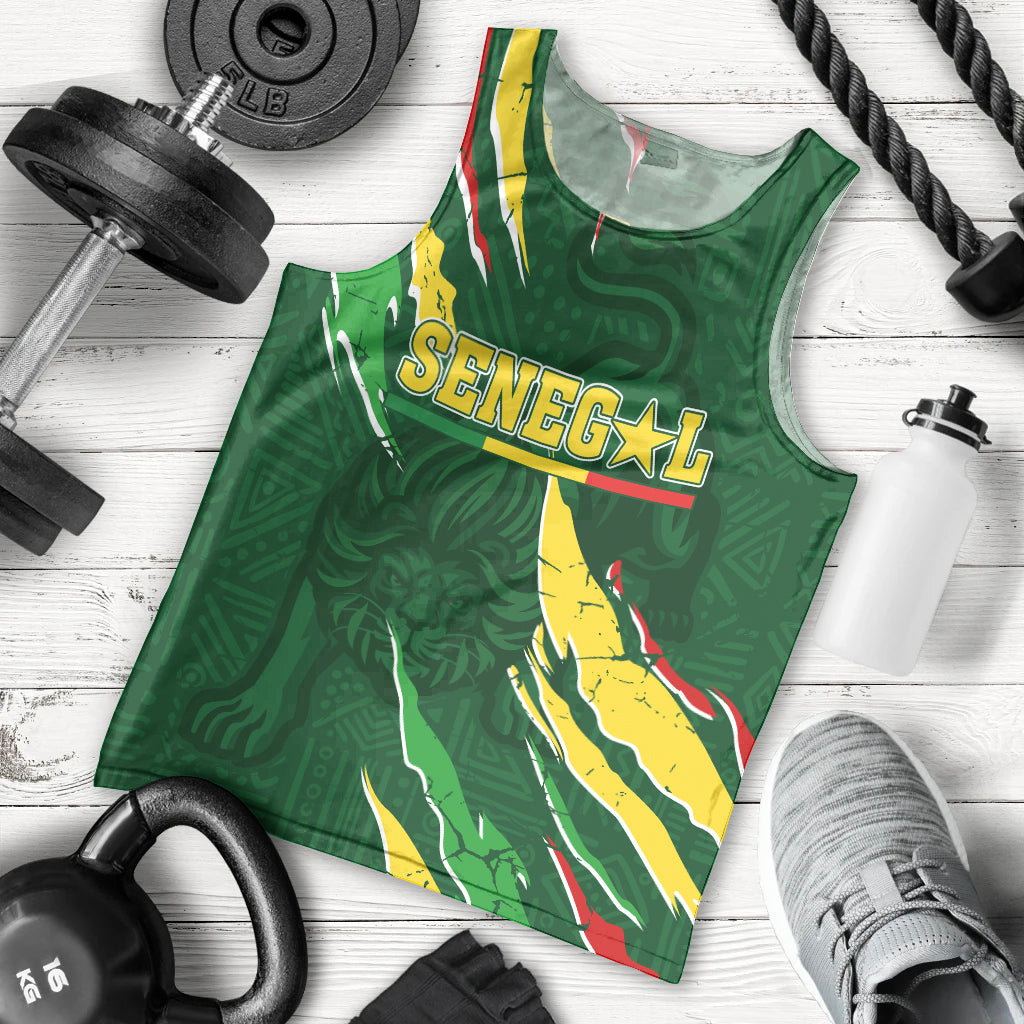 Custom Senegal Football Men Tank Top Nations Cup 2024 Tranga Lions - Wonder Print Shop