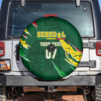 Custom Senegal Football Spare Tire Cover Nations Cup 2024 Tranga Lions - Wonder Print Shop