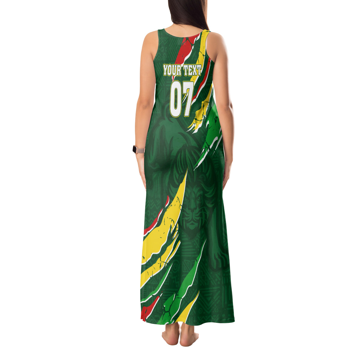 Custom Senegal Football Tank Maxi Dress Nations Cup 2024 Tranga Lions - Wonder Print Shop