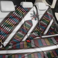 Habesha Kemis Inspired Tilet Pattern Back Car Seat Cover White