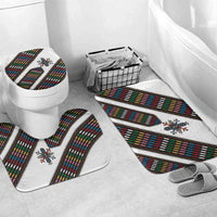 Habesha Kemis Inspired Tilet Pattern Bathroom Set White