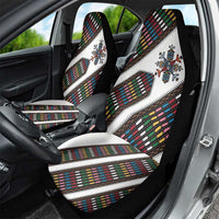 Habesha Kemis Inspired Tilet Pattern Car Seat Cover White