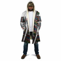 Habesha Kemis Inspired Tilet Pattern Cloak White
